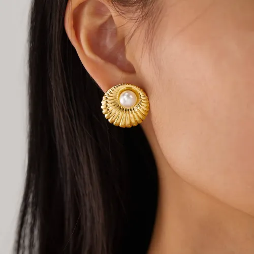 Wholesale Stainless Steel and Pearl Earrings