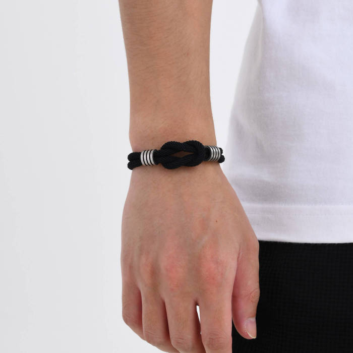 Wholesale Black Rope Infinity Bracelet