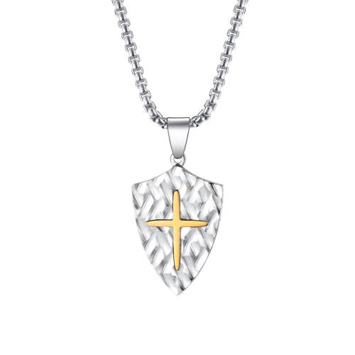 Wholesale Stainless Steel Cross Shield Pendant