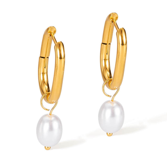 Wholesale Stainless Steel Earring with Pearl