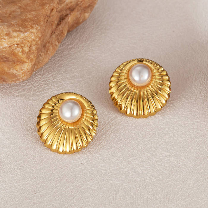 Wholesale Stainless Steel and Pearl Earrings