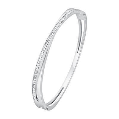 Wholesale Stainless Steel Zirconia Openable Bracelet