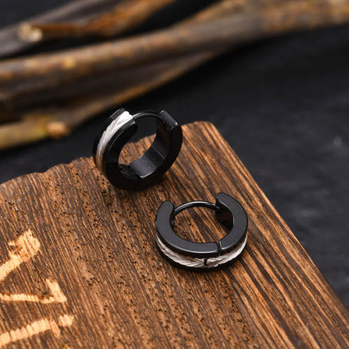 Wholesale Stainless Steel Black Earrings