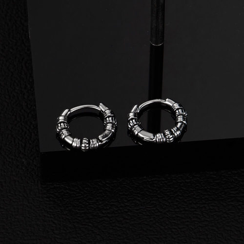 Wholesale Stainless Steel Hip Hop Men Earrings