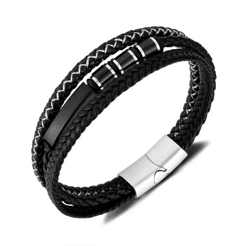 Wholesale Layer Braided Leather Bracelet