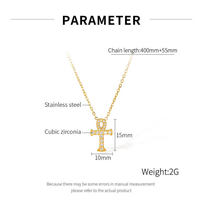 Wholesale Stainless Steel Zircon Cross Bracelet