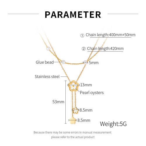 Wholesale Stainless Steel Tassel Pearl Necklace