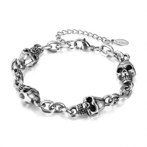 Wholesale Stainless Steel Skull Bracelet