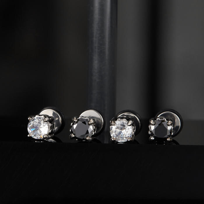 Wholesale Stainless Steel with Zirconia Earrings