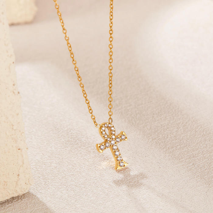 Wholesale Stainless Steel Zircon Cross Bracelet