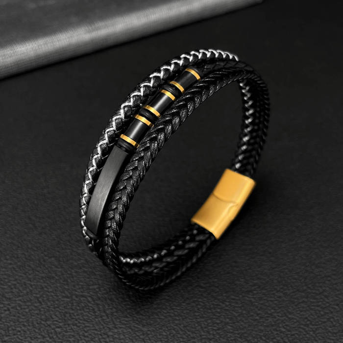 Wholesale Layer Braided Leather Bracelet