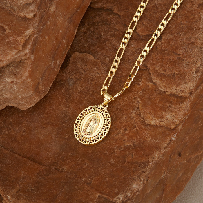 Wholesale Copper Virgin Mary Necklace for Women