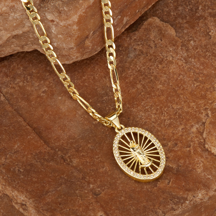 Wholesale Copper Virgin Mary Necklace