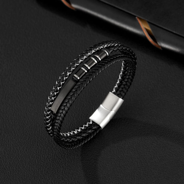 Wholesale Layer Braided Leather Bracelet