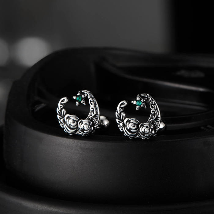 Wholesale Stainless Steel Rose Star Earrings