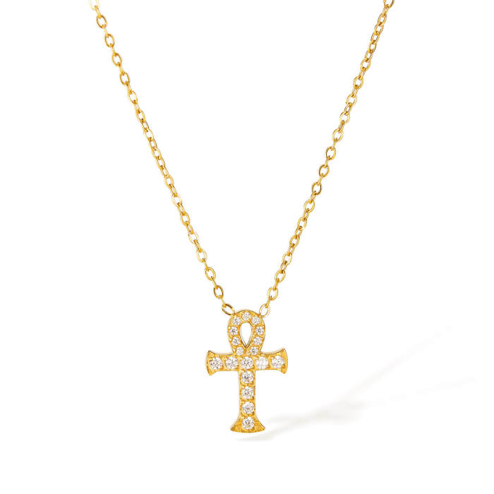 Wholesale Stainless Steel Zircon Cross Bracelet