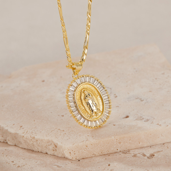 Wholesale Copper Madonna Necklace