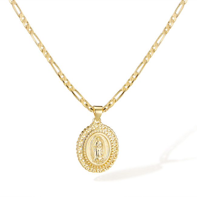 Wholesale Copper Virgin Mary Necklace for Women