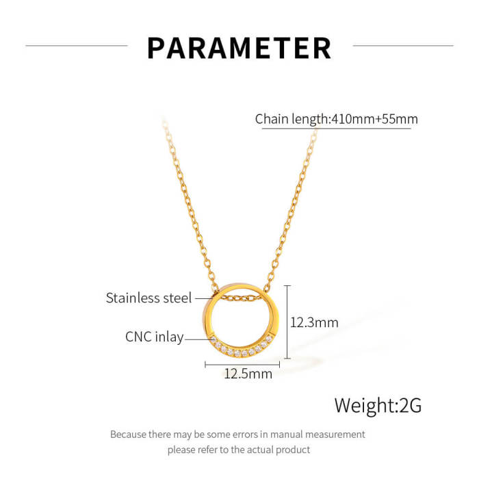 Wholesale Stainless Steel Circle Necklace