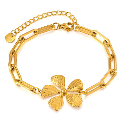 Wholesale Stainless Steel Flower Bracelets