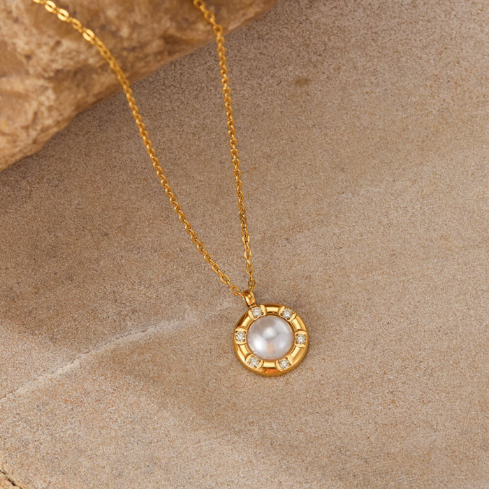 Wholesale Stainless Steel Pearl Necklace