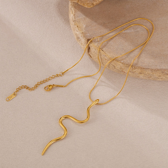 Wholesale Stainless Steel Women Snake Necklace