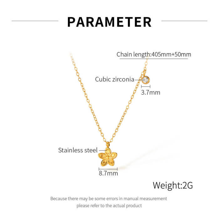 Wholesale Stainless Steel Flower Necklace