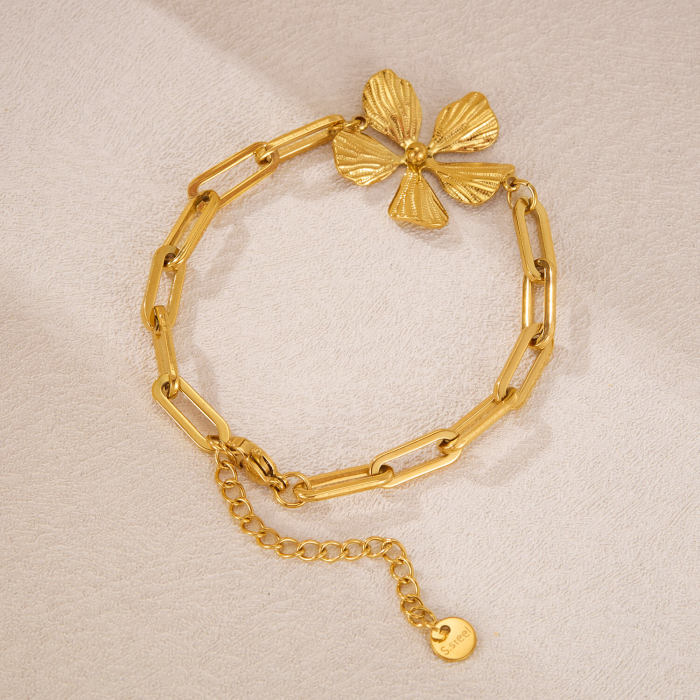 Wholesale Stainless Steel Flower Bracelets
