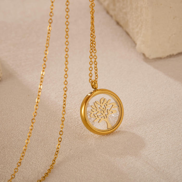 Wholesale Stainless Steel Tree of Life Necklace