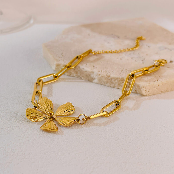 Wholesale Stainless Steel Flower Bracelets