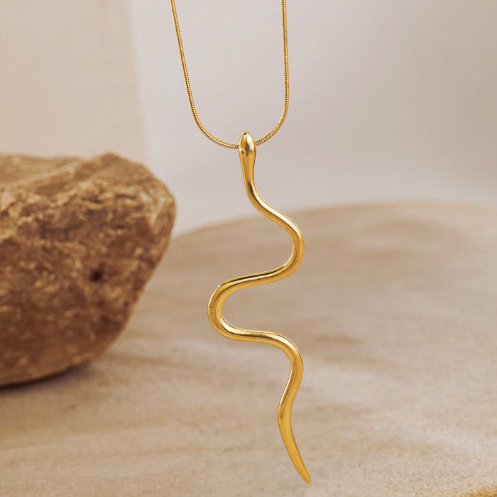 Wholesale Stainless Steel Women Snake Necklace
