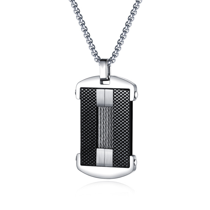 Wholesale Stainless Steel Fashion Wire Dog Tag Pendant