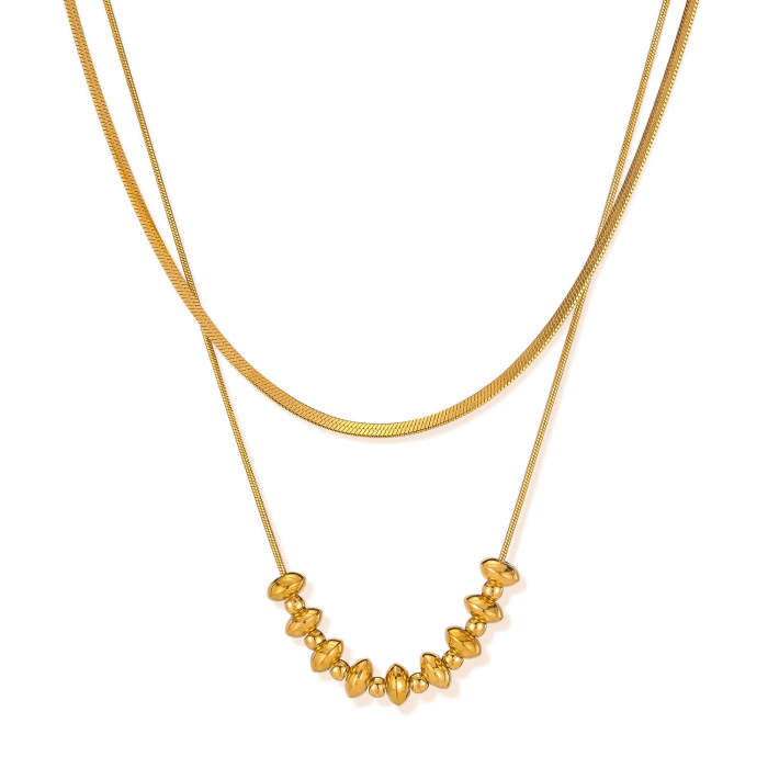 Wholesale Stainless Steel Double Layered Necklace