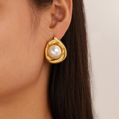 Wholesale Stainless Steel Pearl Earrings