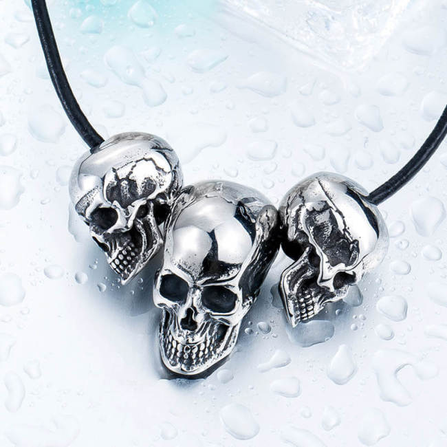 Wholesale Stainless Steel Skull Beads Pendant