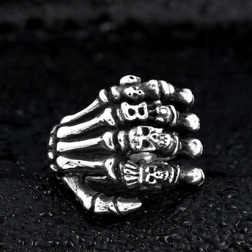 Wholesale Stainless Steel Hand Bone Ring