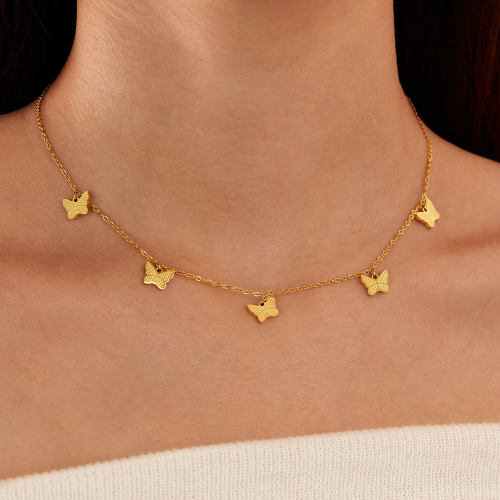 Wholesale Stainless Steel Butterfly Necklace