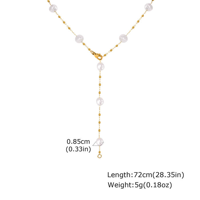 Wholesale Stainless Steel Pearl Necklaces