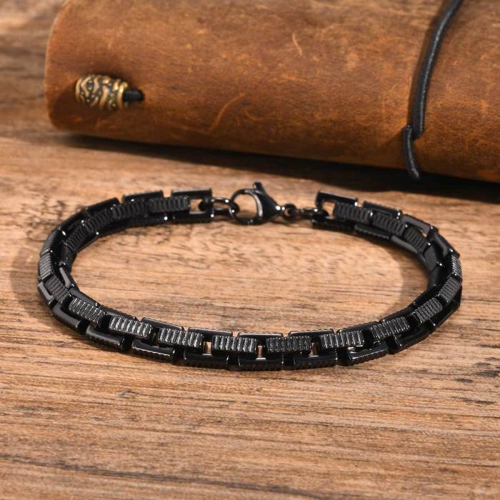 Wholesale Stainless Steel Black Handmade Bracelet