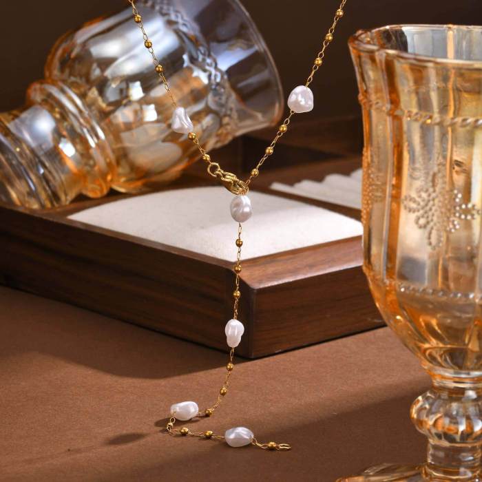 Wholesale Stainless Steel Pearl Necklaces
