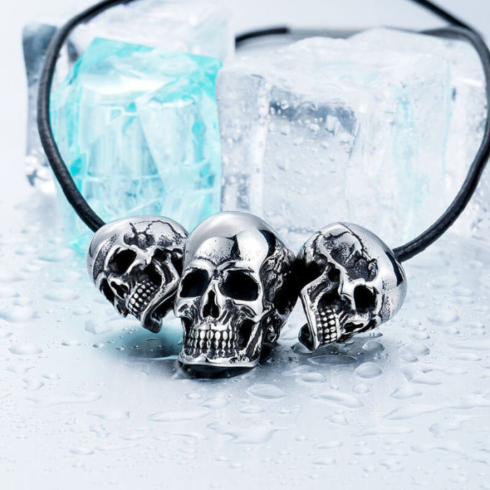 Wholesale Stainless Steel Skull Beads Pendant
