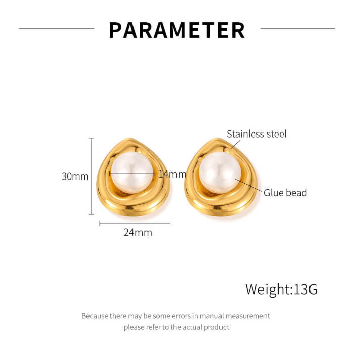 Wholesale Stainless Steel Pearl Earrings