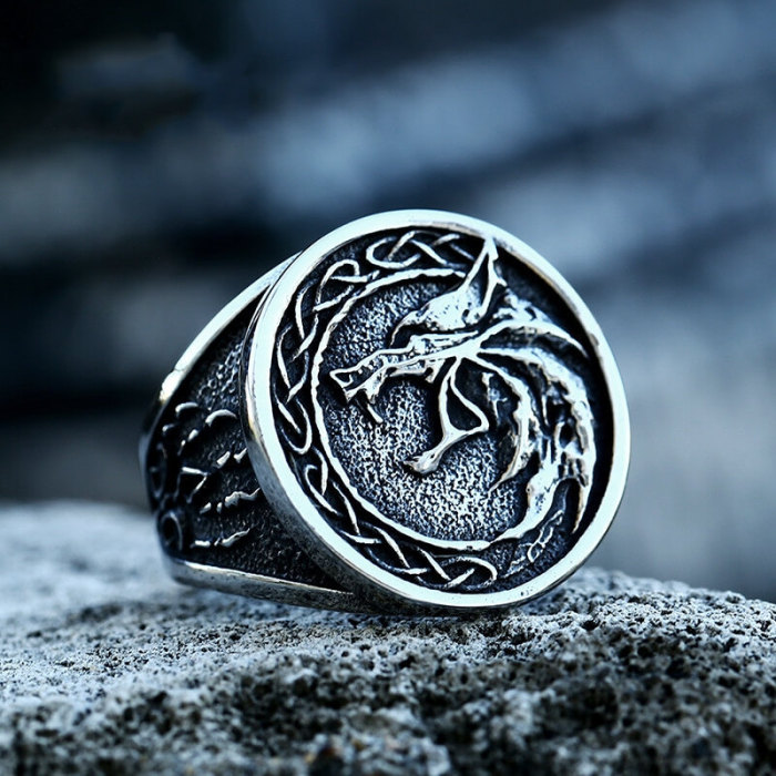 Wholesale Stainless Steel Wolf Head Ring
