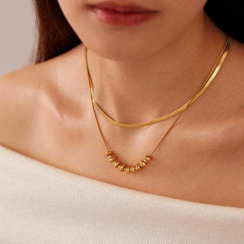 Wholesale Stainless Steel Double Layered Necklace