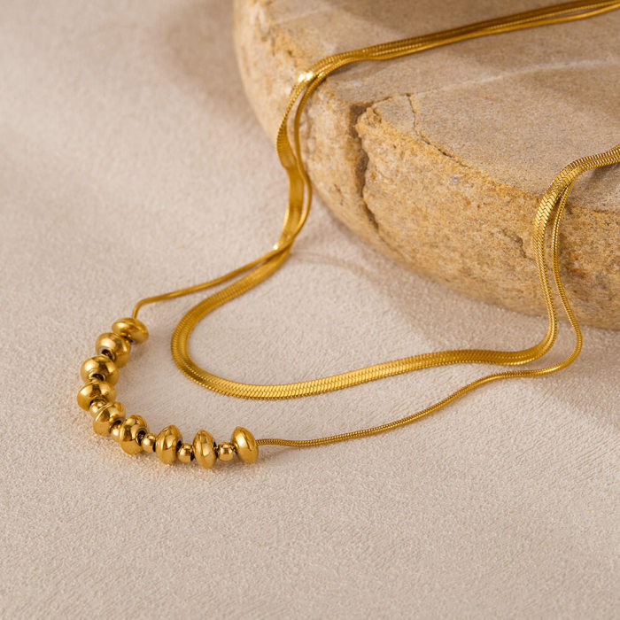 Wholesale Stainless Steel Double Layered Necklace