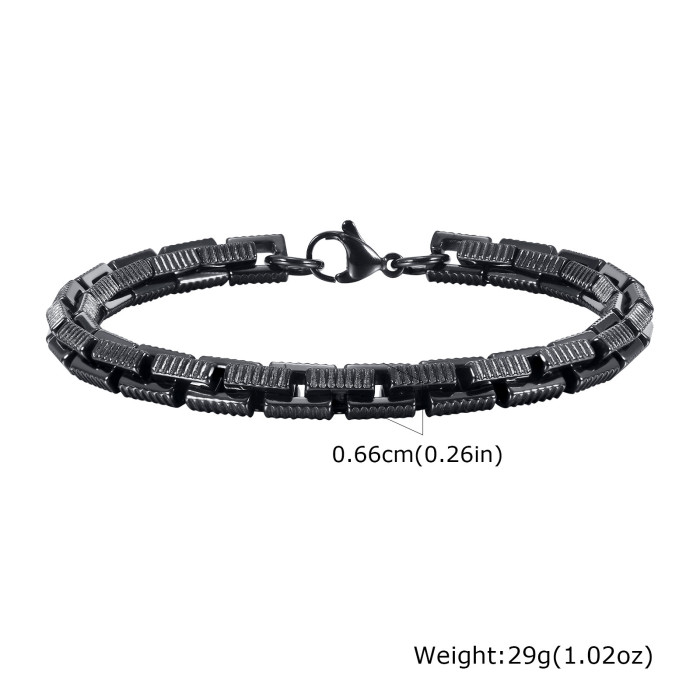 Wholesale Stainless Steel Black Handmade Bracelet