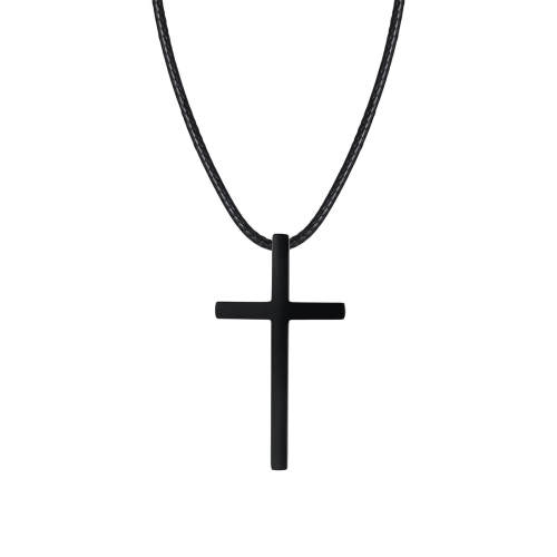 Wholesale Black Stainless Steel Cross Necklace