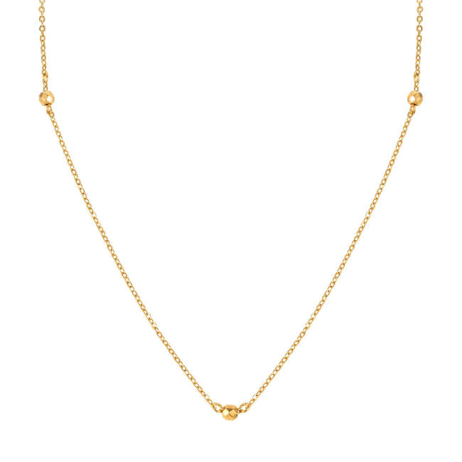 Wholesale Stainless Steel Chain Necklace with 3 Beads