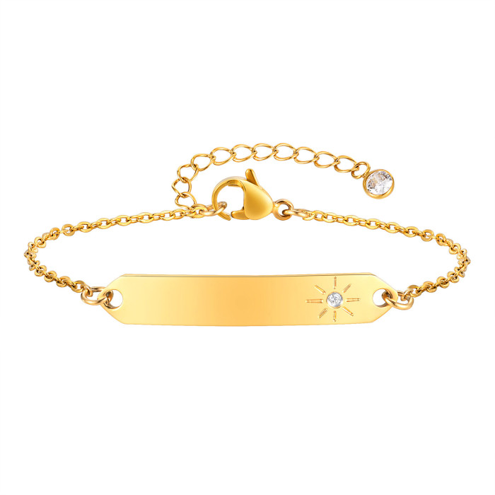 Wholesale Stainless Steel Blank Tag Bracelet