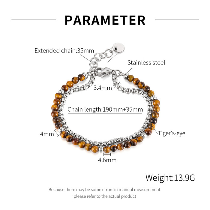 CWholesale Stainless Steel Natural Stone Bracelets